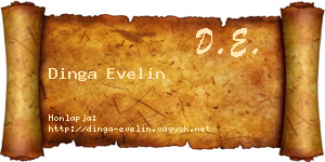 Dinga Evelin névjegykártya